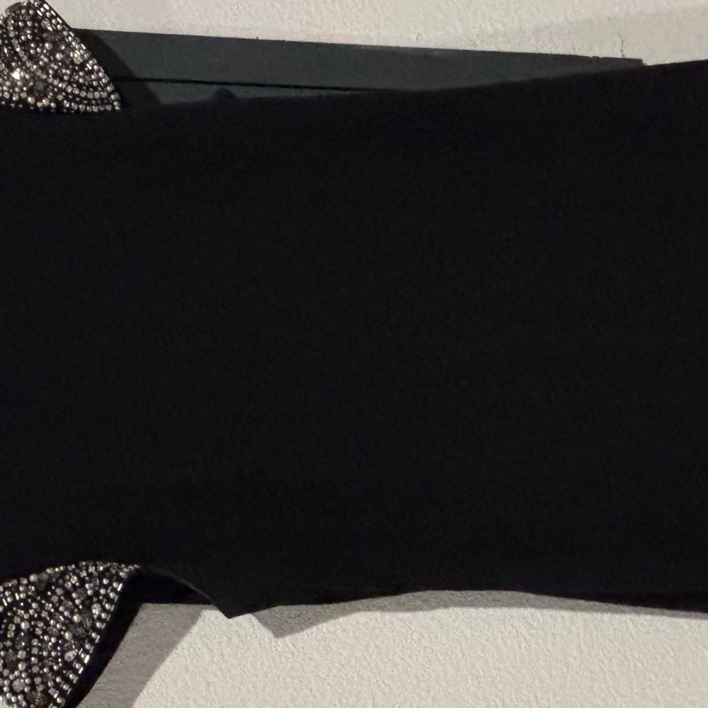 Eliza J Black Dress with Embellished cap Sleeves